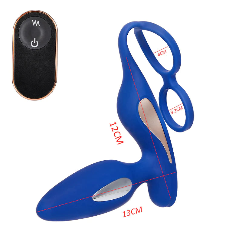 Vibromasseur prostatique 2 en 1 Choc électrique