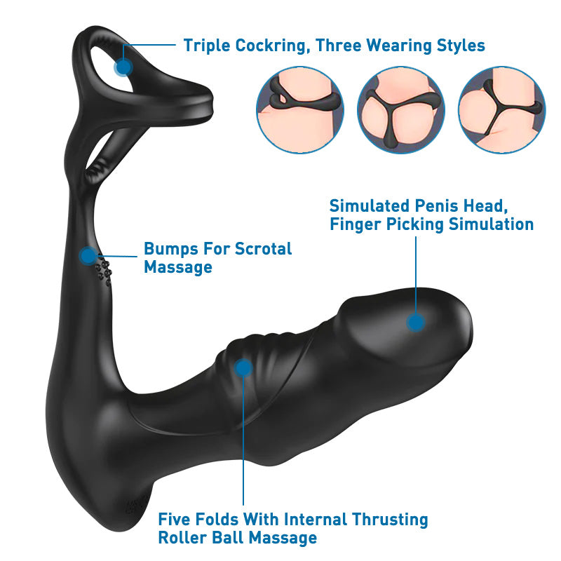 9 wiggling swinging prostate massager