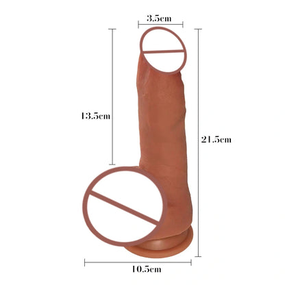 Realistischer Dildo mit pralle Hoden 3,5 CM