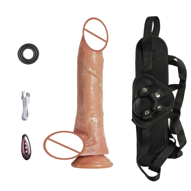 Tragbarer Dildo Vibrationsmodi beheizter strap-on