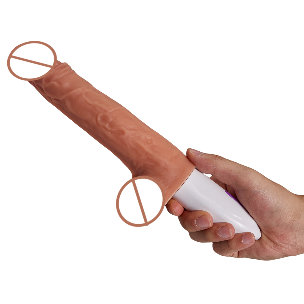 4-in-1 multifunctionele dildo met 145 &deg; draaibare zuignap