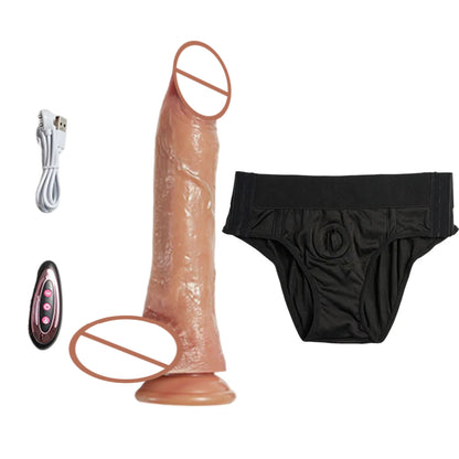 Tragbarer Dildo Vibrationsmodi beheizter strap-on